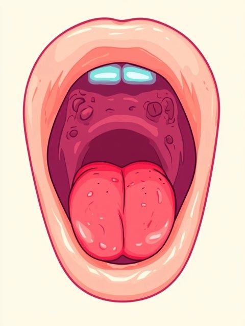 舌诊分析26:舌质红有裂纹,苔黄腻,湿热较重!