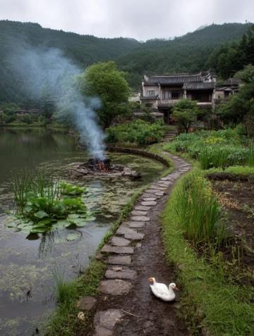 江西宜春温汤镇，非常适合老年人养老，休闲养生的好地方，一个青山绿水环绕的小镇