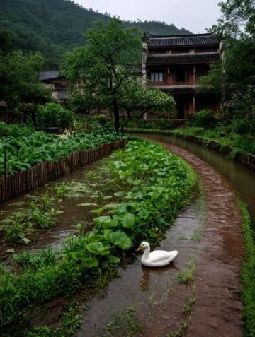 江西宜春温汤镇,非常适合老年人养老,休闲养生的好地方,一个青山绿水环绕的小镇