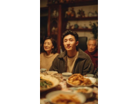 下联年年健健康康,求上联前几天一家人围坐在一起吃年夜饭，大家热热闹闹的